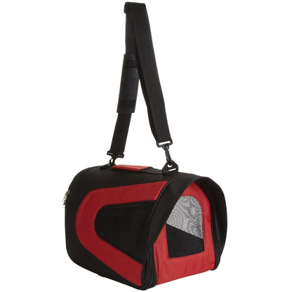 Pet Life ® Sporty Mesh Airline Approved Zippered Folding Collapsible Travel Pet Dog Carrier